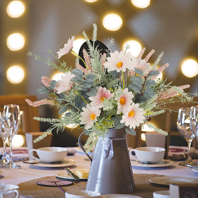 1Pc 14in/38cm Artificial Flowers Home Decoration Flower Design Wedding Handheld Bouquet Wall Decoration - image 1