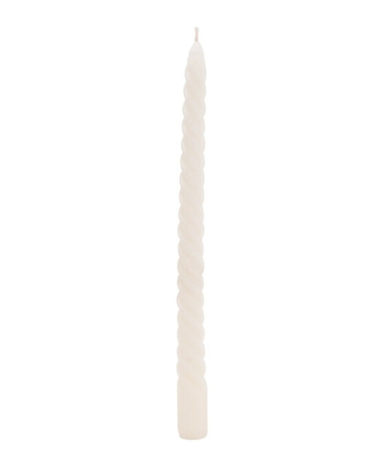 Candlelight Taper Candles Twisted Cream 4pcs - image 1