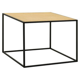 Interiors by Premier Coffee Table Depok Square Black/Rattan - thumbnail 3