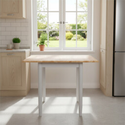 Dining Table Altona Rectangle Extendable Drop Leaf Grey/Oak 76x61-97cm - thumbnail 6