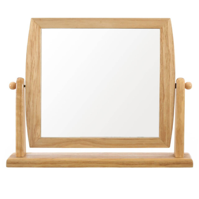 Essentials by Premier Beauty Mirror Wooden Frame Swivel Natural - image 1