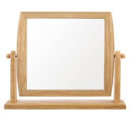 Essentials by Premier Beauty Mirror Wooden Frame Swivel Natural - thumbnail 1