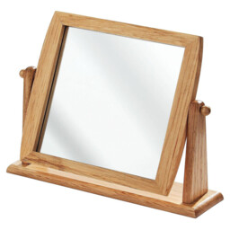 Essentials by Premier Beauty Mirror Wooden Frame Swivel Natural - thumbnail 5