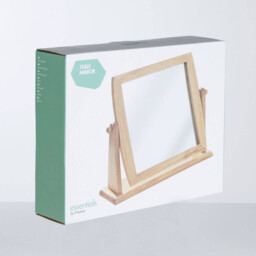 Essentials by Premier Beauty Mirror Wooden Frame Swivel Natural - thumbnail 4