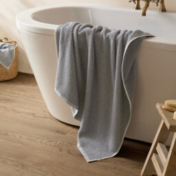 Yard Bath Sheet Hebden Waffle Denim Blue 100x150cm - thumbnail 1
