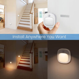 2er Pack Wiederaufladbares Nachtlicht mit Bewegungserfassung, 3 Farbtemperaturen 5-stufige Dimmung, SMD LED 0,5W 5V-1A ABS+Metall für Schlafzimmer Babyzimmer - thumbnail 2