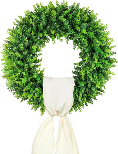 24 Inch Large Boxwood Wreaths-1pcs - image 1