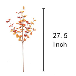 Yuejia 3Pcs 27.5in/70cmArtificial Eucalyptus Stems Fall Decorations with Fall Eucalyptus Leaves Autumn Decorations for Office and Home Artificial Plants for Floral Arrangement - thumbnail 2