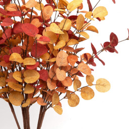 Yuejia 3Pcs 27.5in/70cmArtificial Eucalyptus Stems Fall Decorations with Fall Eucalyptus Leaves Autumn Decorations for Office and Home Artificial Plants for Floral Arrangement - thumbnail 7