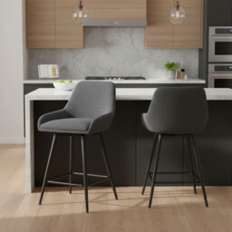 Bar Stools Oscar Graphite Grey 2pcs - thumbnail 1