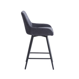 Bar Stools Oscar Graphite Grey 2pcs - thumbnail 4