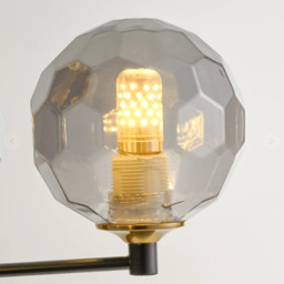 Homary Black & Gold Sputnik Glass Chandelier 6-Light Ceiling Light Adjustable Height - thumbnail 5