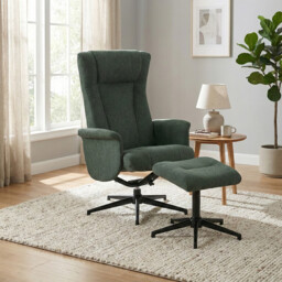 Armchair & Footstool Apero Recliner Moss Green - thumbnail 2