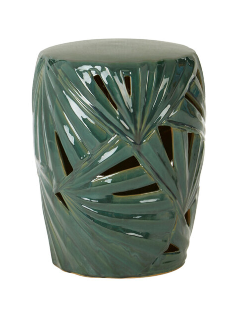 Interiors by Premier Side Table Sorrell Leaf Ceramic Green - image 1