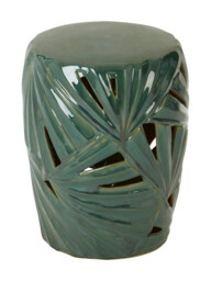 Interiors by Premier Side Table Sorrell Leaf Ceramic Green - thumbnail 3