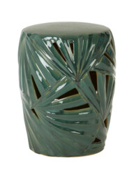 Interiors by Premier Side Table Sorrell Leaf Ceramic Green - thumbnail 1