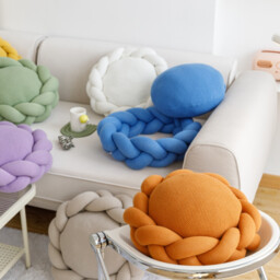 MEROPE, Acrylic Wreath Cushion, 40x40cm, orange, 1pack - thumbnail 4