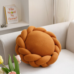MEROPE, Acrylic Wreath Cushion, 40x40cm, orange, 1pack - thumbnail 1
