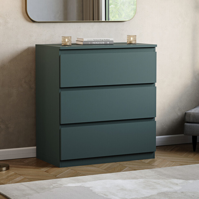 Vida Designs Drawer Chest Denver 3 Drawers Green - image 1