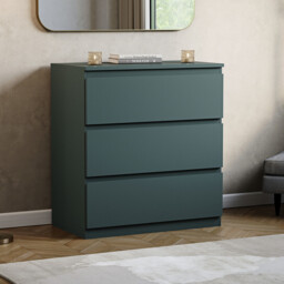 Vida Designs Drawer Chest Denver 3 Drawers Green - thumbnail 1