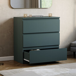 Vida Designs Drawer Chest Denver 3 Drawers Green - thumbnail 6