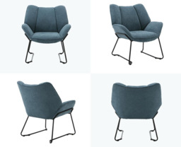 chairus Armchair for Living Room Upholstered Tub Chair Single Occasional Accent Chair with Metal Legs - thumbnail 6
