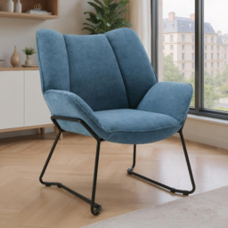 chairus Armchair for Living Room Upholstered Tub Chair Single Occasional Accent Chair with Metal Legs - thumbnail 7