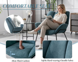chairus Armchair for Living Room Upholstered Tub Chair Single Occasional Accent Chair with Metal Legs - thumbnail 5