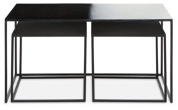 Fifty Five South Coffee & Side Table Set Rasmus Metal Ombre Black/White 3 Piece - thumbnail 5