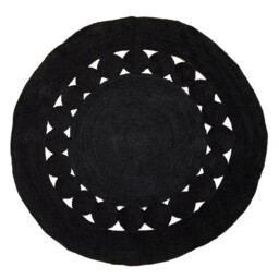 Bosie Rug Demir 100% Jute Round Black D:152cm - thumbnail 2