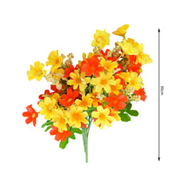 Wei's moment 6 Bundles of Artificial Balcony Plants and Indoors Plastic Flowers Decoration Faux Plastic UV-Resistant Flowers for Graves and Garden The Sunset is Red New Year Sale Top Gift Picks