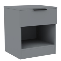 Vida Designs Bedside Table Trega 1 Drawer Grey - thumbnail 2