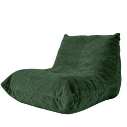 URBAN MEUBLE Luxury Silver Thread Chenille Bean Bag Lazy Sofa Green 90x100x80cm - thumbnail 1
