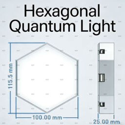 Hexagon LED Panels, 8 pcs ,Sechseck Gaming Deko LED Wandleuchte, Musik Sync, APP-Kontrolle, Fernbedienungen, Sechseck Waben Wall Lights Gaming Zubehör Hexa Lampe Smart Zuhause Wand Deko - thumbnail 3