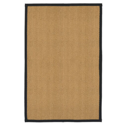Likewise Rug Herringbone Coir Border Rectangle Natural/Black 135x200cm - thumbnail 2