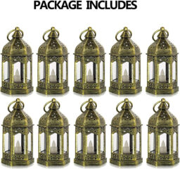Small Lanterns with LED Candles Set of 10 - thumbnail 7