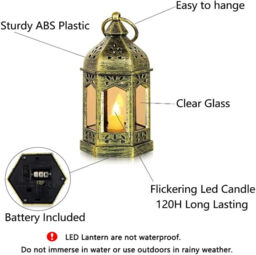 Small Lanterns with LED Candles Set of 10 - thumbnail 6