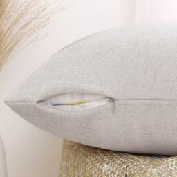 Deconovo faux linen cushion cover cream color 50*50cm 1pc - thumbnail 6