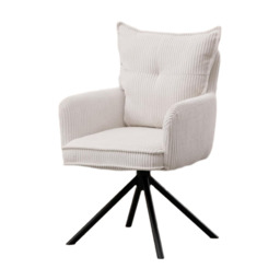 chairus Swivel Office Chair Desk Chair no Wheels in Corduroy Fabric Upholstered Vanity Chair - thumbnail 1