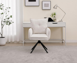 chairus Swivel Office Chair Desk Chair no Wheels in Corduroy Fabric Upholstered Vanity Chair - thumbnail 7