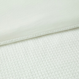 White Waffle Duvet Cover & Pillowcases Set, 135*200CM+50*75CM*1 - thumbnail 5