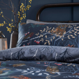 Furn Duvet Cover Set Forest Fauna Navy Single - thumbnail 3