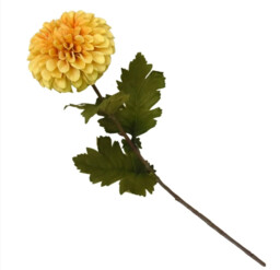 Candlelight Artificial Dahlia Flower Stem Ochre 60cm - thumbnail 3