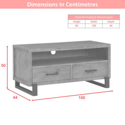 TV Unit Pembroke Pine Natural/Black L:100cm - thumbnail 5
