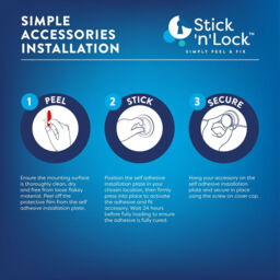 Croydex Stick 'n' Lock Toilet Roll Holder - Black - thumbnail 5