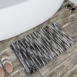 Croydex Bath Mat Textured Marle 100% Cotton Grey 50x80cm - thumbnail 5
