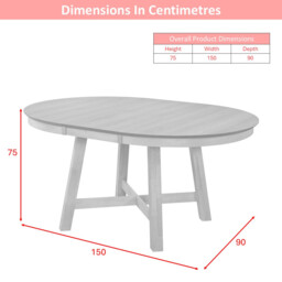 Dining Table Roseville Extendable Round/Oval 115x115-154cm Oak - thumbnail 3
