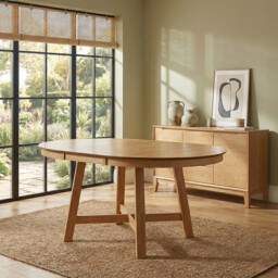 Dining Table Roseville Extendable Round/Oval 115x115-154cm Oak - thumbnail 2