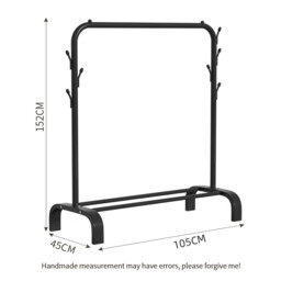 SNSP Carbon Steel Clothing Rack, Black, Bestseller, 105cm - thumbnail 4