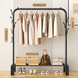 SNSP Carbon Steel Clothing Rack, Black, Bestseller, 105cm - thumbnail 6